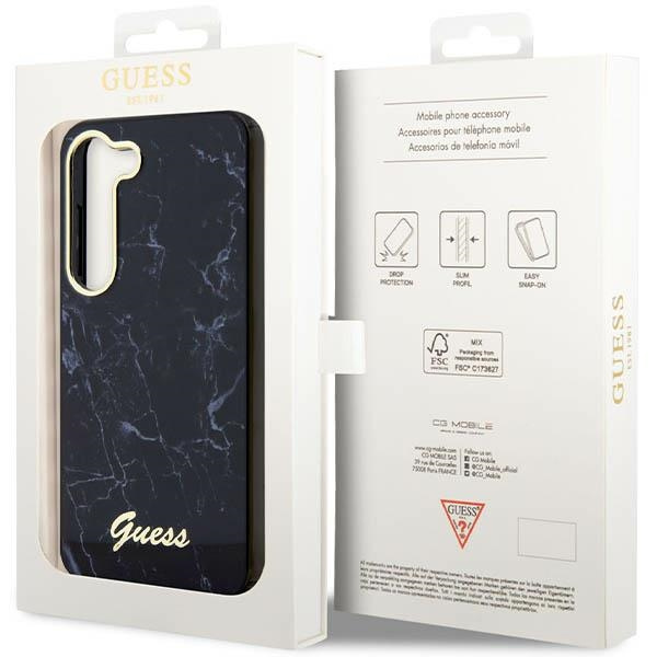 Etui GUESS Samsung Galaxy S23 Marble Case Czarny Hardcase