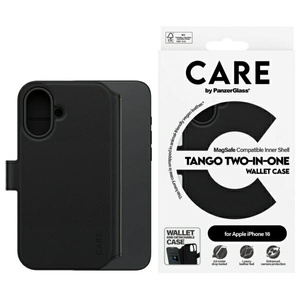 Etui CARE by PanzerGlass Feature Tango   2in1 Wallet iPhone 16 6.1" MagSafe czarny/black 1329