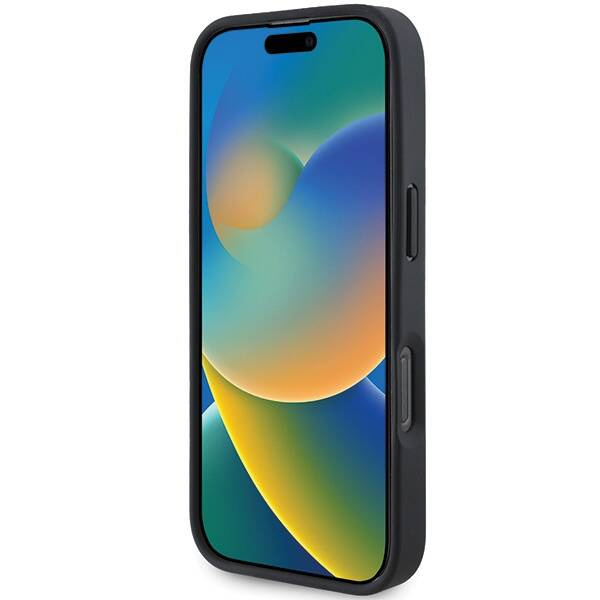 Etui Mercedes iPhone 16 Pro Max 6.9" granatowy/navy hardcase MB Wood Imitation Leather MagSafe