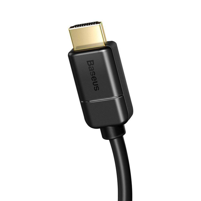 Baseus kabel przewód HDMI 2.0 4K 30 Hz 3D HDR 18 Gbps 8m czarny (CAKGQ-E01)