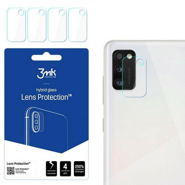 Szkło Hybrydowe 3MK Samsung Galaxy A41 A415 Lens Protect Ochrona Na Obiektyw Aparatu 4szt