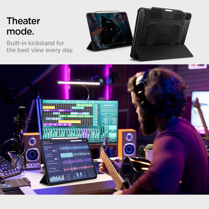 ETUI SPIGEN RUGGED ARMOR ”PRO” IPAD PRO 13 7 / 2024 BLACK