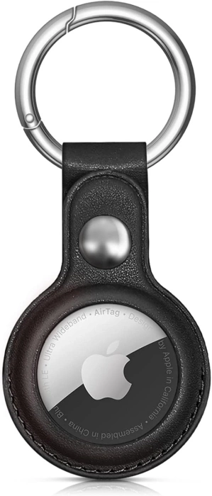 Etui do Apple AirTag z ekoskóry - czarne, brązowe, czerwone, niebieskie - 4 sztuki