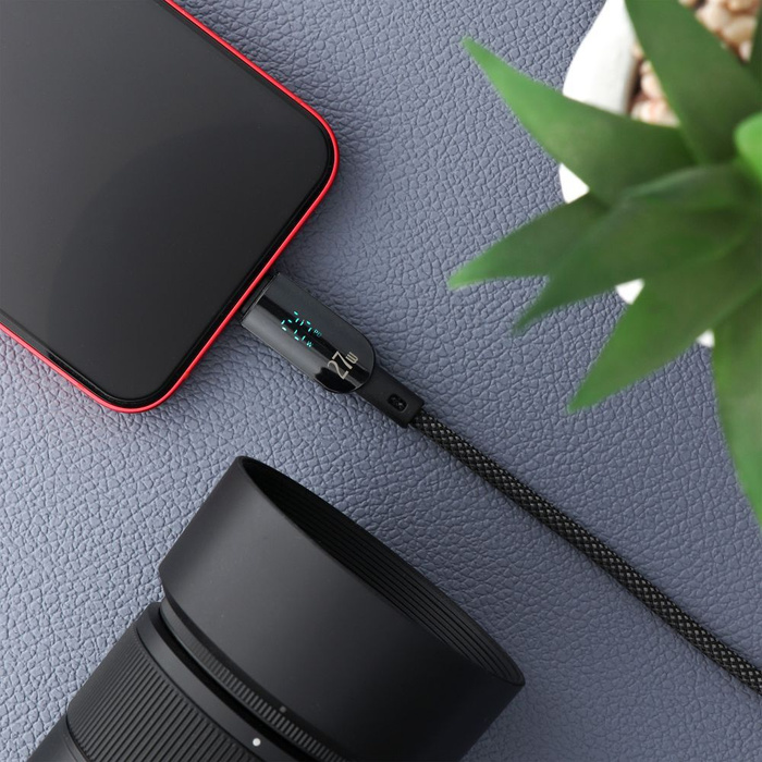 Kabel USB C do Lightning Forcell F-Energy PD 3A 27W Digital 1,2 m C276 czarny