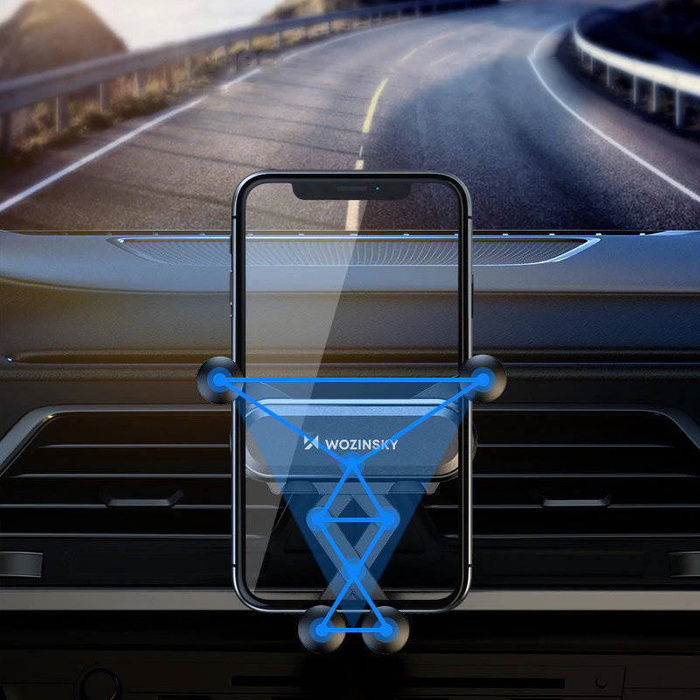 Wozinsky Gravity Car Mount grawitacyjny uchwyt samochodowy na kratkę wentylacyjną nawiew czarny (WCH-05)