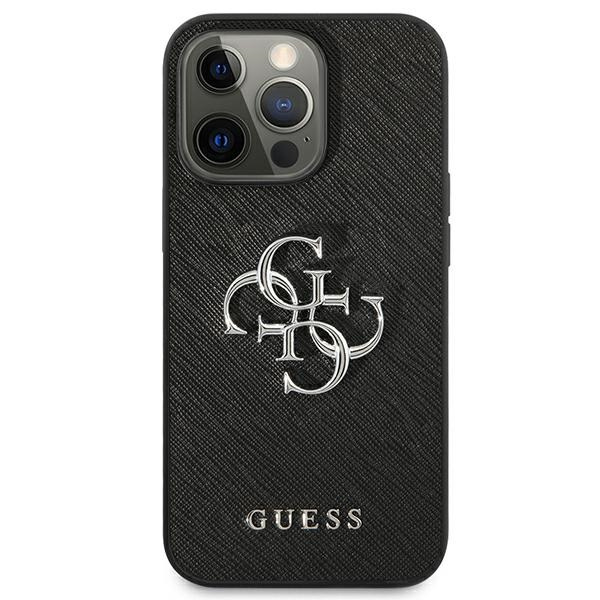 Etui GUESS Apple iPhone 13 Pro Saffiano 4G Metal Logo Czarny Hardcase