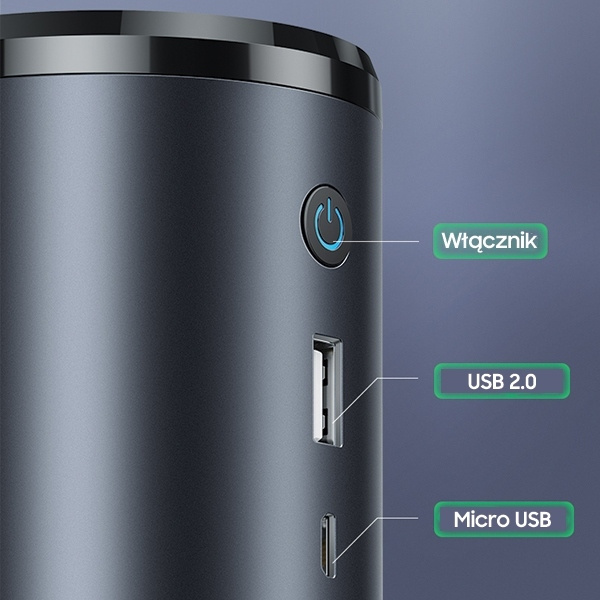 Przenośny Sterylizator Powietrza USAMS UV-C Czarny Szary