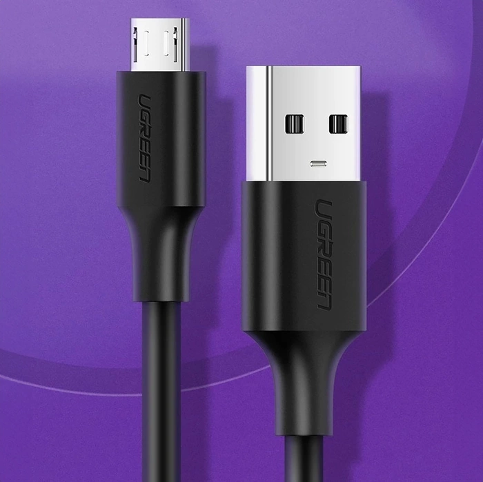 Kabel UGREEN USB-A Micro USB QuickCharge 3.0 2.4A 0.25m Czarny