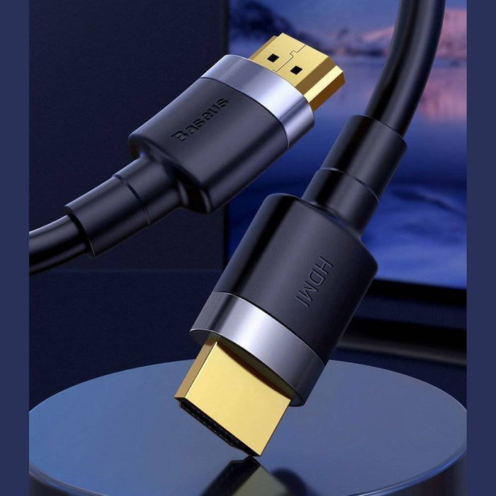 Baseus Cafule kabel przewód HDMI 2.0 4K 60 Hz 3D 18 Gbps 2m czarny (CADKLF-F01)