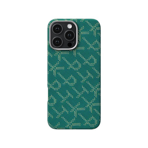 Pitaka Tactile Woven Case, PTK Green/Gold - iPhone 16 Pro