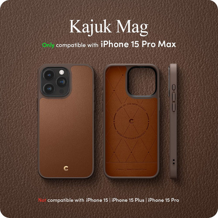 Etui iPhone 15 Pro Max Spigen Cyrill Kajuk Mag Magsafe Saddle Brown Case