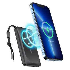 VEGER powerbank 10000 mAh z ładowaniem indukcyjnym kompatybilny z MagSafe PD QC3.0 2A 20W MagOn (VP1151 / W1151) czarny