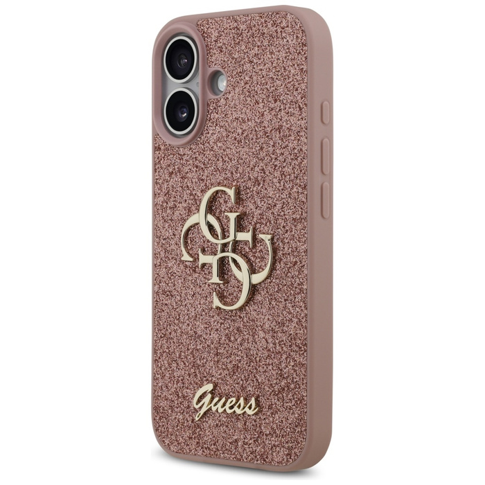 Etui Guess Fixed Glitter Big 4G do       iPhone 17 różowy