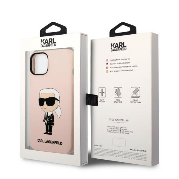 Etui Karl Lagerfeld Klhmp14ssnikbcp Iphone 14 6,1" Hardcase Różowy/pink Silicone Ikonik Magsafe Case