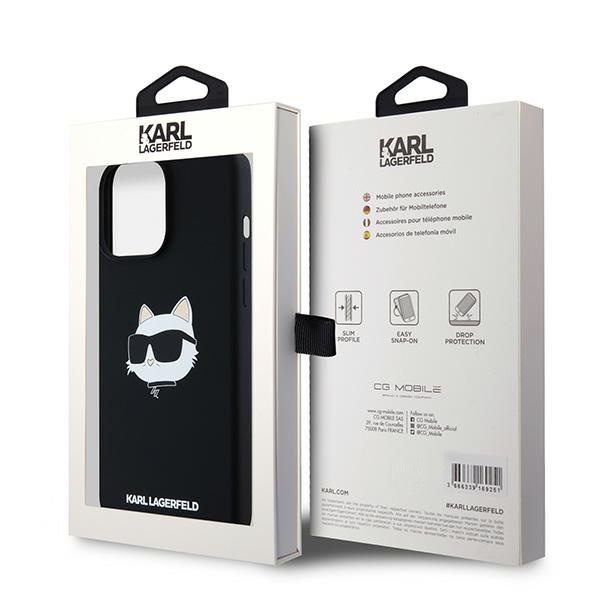 Etui Karl Lagerfeld KLHMP15XSCHPPLK iPhone 15 Pro Max 6.7" czarny/black hardcase Silicone Choupette Head MagSafe