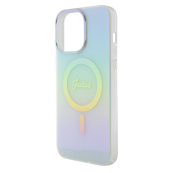 Etui Guess GUHMP15XHITSQ iPhone 15 Pro Max turkusowy/turquoise hardcase IML Iridescent MagSafe Case