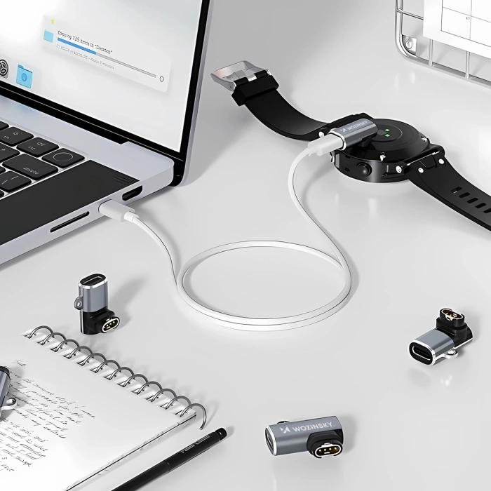 Adapter Wozinsky WAYGS1 przejściówka USB-C do smartwatch Garmin - szary