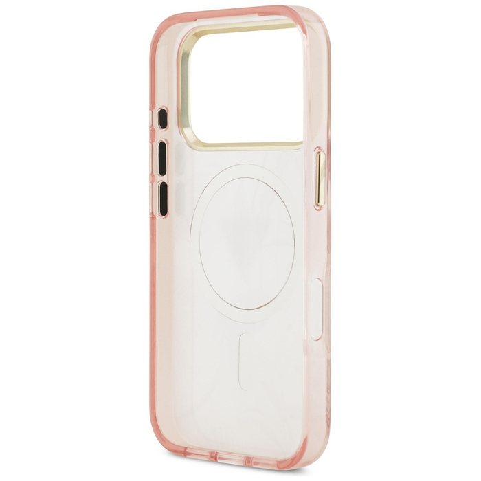 Etui Guess Jungle Tonal Triangle MagSafe do iPhone 17 Pro różowy