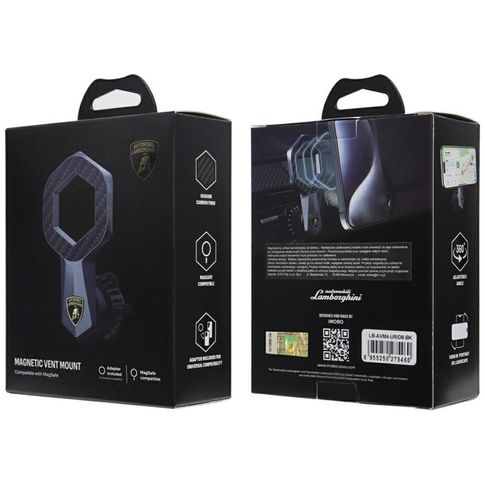 Magnetyczny Uchwyt Lamborghini Urus D8   do kratki czarny