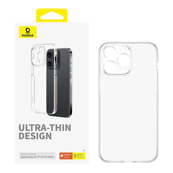 Etui na telefon iPhone 15 Pro Max Baseus OS-Lucent Series (Przezroczysty)