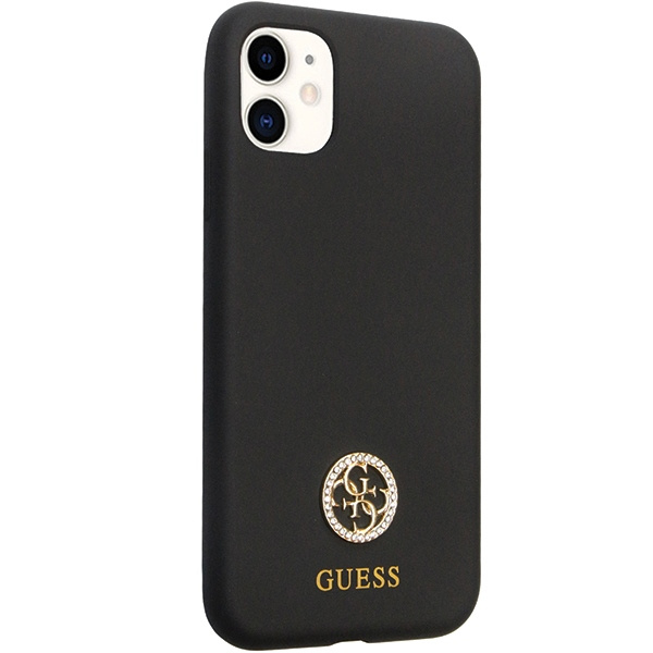 Etui Guess GUHCN614DGPK iPhone 11 / Xr 6.1" czarny/black hardcase Silicone Logo Strass 4G Case