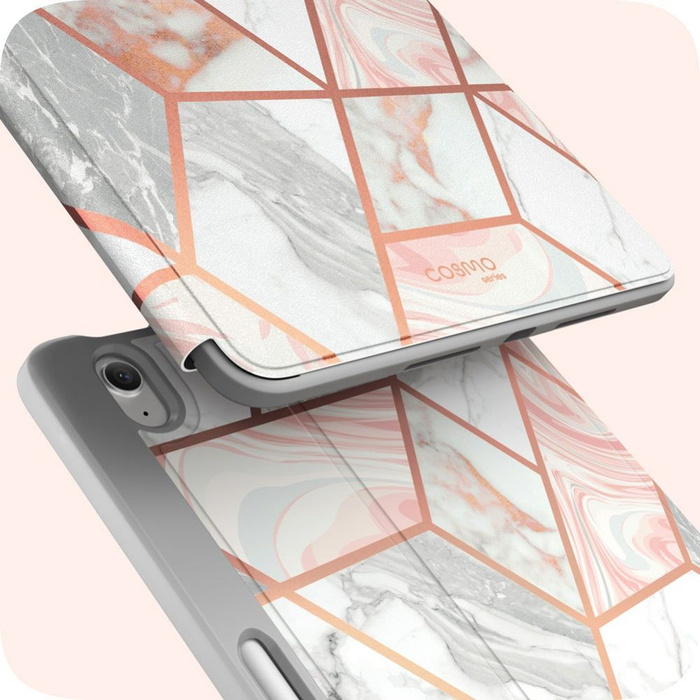 Etui SUPCASE Apple iPad Mini 6 2021 Cosmo Marble Różowy Case 