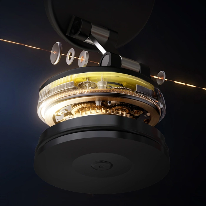 Uchwyt samochodowy Dudao F24PRO kompatybilny z MagSafe z przyssawką na szybę lub deskę rozdzielczą - czarny