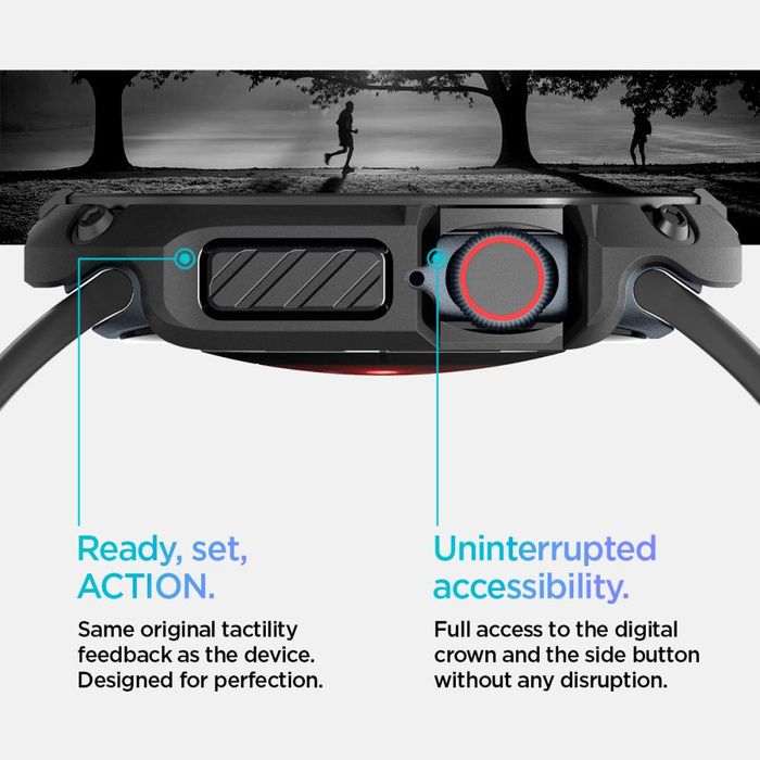 ETUI SPIGEN TOUGH ARMOR APPLE WATCH 10 (46 MM) BLACK