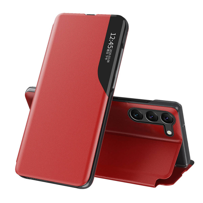 Etui Eco Leather View Case etui do Samsung Galaxy S23+ z klapką podstawka czerwone Case