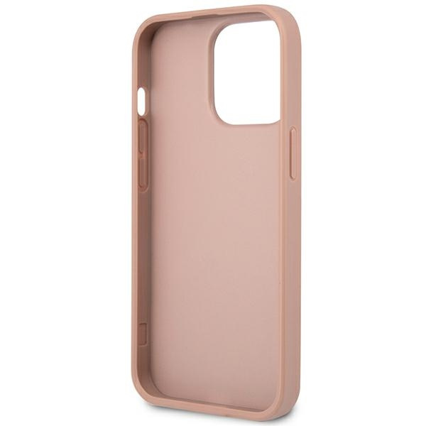 Etui GUESS Apple iPhone 14 Pro Saffiano Triangle Logo Różowy Hardcase