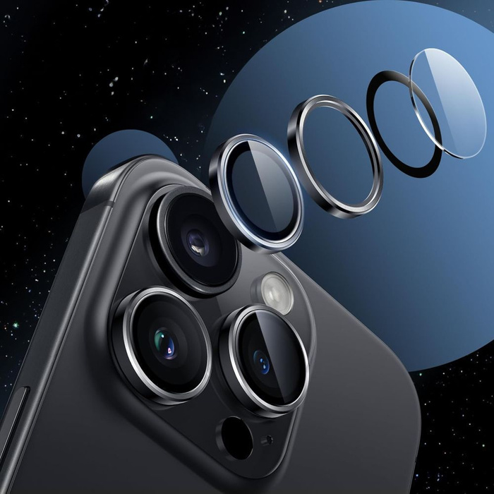 OSŁONA APARATU TECH-PROTECT IPHONE 14 PRO / MAX / 15 PRO / MAX / 16 PRO / MAX / 17 PRO / MAX CAMRING FIT+ CZARNE