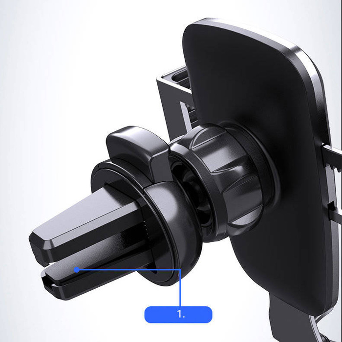 Grawitacyjny uchwyt samochodowy do smartfona na kratkę nawiewu niebieski (YC08)