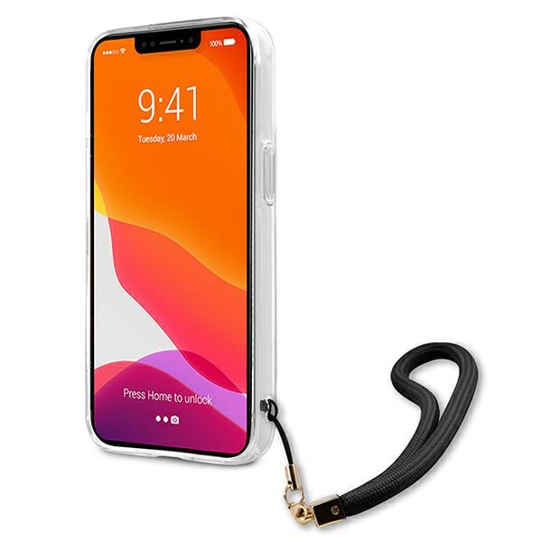 Etui GUESS Apple iPhone 13 Pro Max Camo Strap Collection Czarny Hardcase