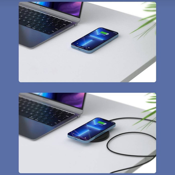 Choetech ładowarka indukcyjna 10W + ładowarka i kabel zasilający czarny (T590-F)