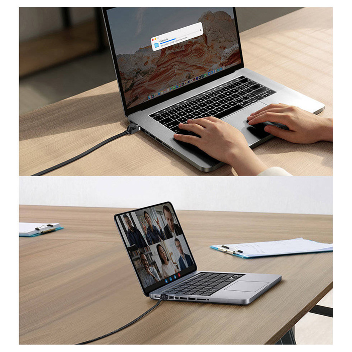 Baseus Speed Six kabel sieciowy płaski RJ45 1000Mbps 10m czarny (WKJS000201)