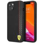 Etui FERRARI Apple iPhone 13 Mini On Track Carbon Stripe Czarny Hardcase