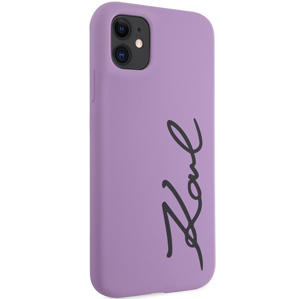 Etui Karl Lagerfeld KLHCN61SKSVGU iPhone 11  6.1" purpurowy/purple hardcase Silicone Signature Case