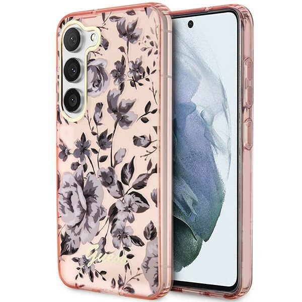 Etui Guess GUHCS23MHCFWSP S23 Plus S916 różowy/pink hardcase Flower Collection Case