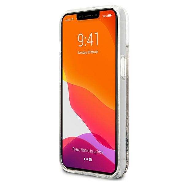 Etui KARL LAGERFELD Apple iPhone 13 Mini Liquid Glitter Karl&Choupette Head Złoty Hardcase