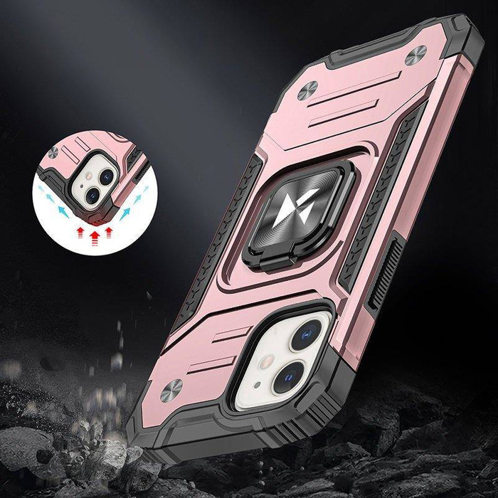 Etui Wozinsky Ring Armor Etui iPhone 14 Pancerny Pokrowiec Uchwyt Magnetyczny Ring Złote Case