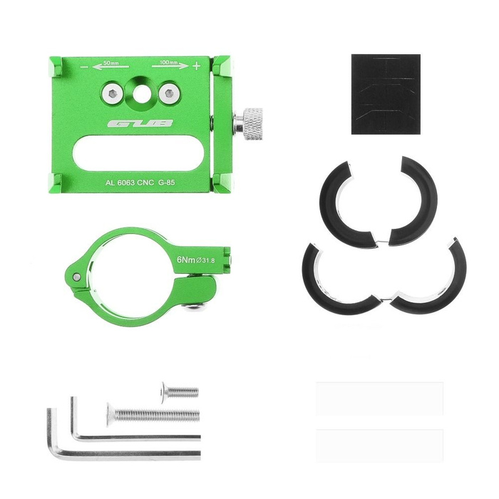 GUB uchwyt rowerowy na kierownicę G85 Aluminium zielony