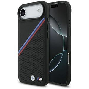 Etui BMW M Tricolor Metal Logo MagSafe   do iPhone 17 Air czarny
