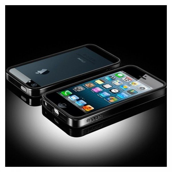 Etui SPIGEN iPhone 5 5S Neo Hybrid EX Slim Vivid Series Soul Black Czarny Apple Futerał Case