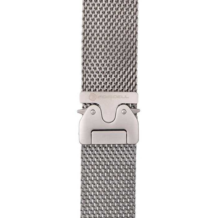 Pasek do Apple Watch Forcell F-Design FA11 zatrzask stal 42 / 44 / 45 / 49 mm srebrny