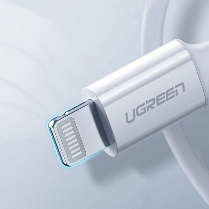 Kabel Ugreen US171 Lightning - USB-C MFi PD 20W 3A 480Mb/s 0,5m - biały