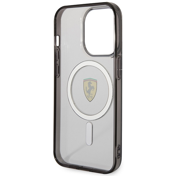 Etui Ferrari FEHMP14LURKT iPhone 14 Pro 6,1" przezroczysty/transparent hardcase Outline Magsafe Case
