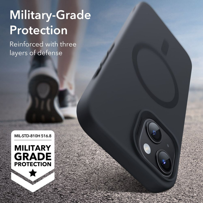 Etui Esr Cloud Halolock Magsafe iPhone 15 Plus Black Case