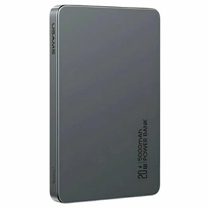 USAMS Powerbank indukcyjny 5000mAh 20W    PD Fast Charge szary/tarnish CY Series 5KCD23101 (US-CD231)
