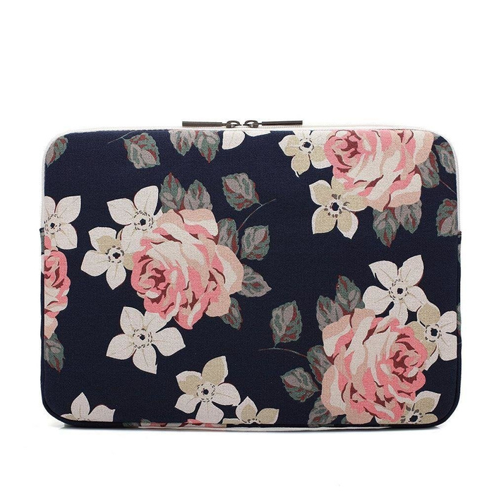 Etui CANVASLIFE Sleeve Macbook Pro 15 Navy Rose Granatowe Case