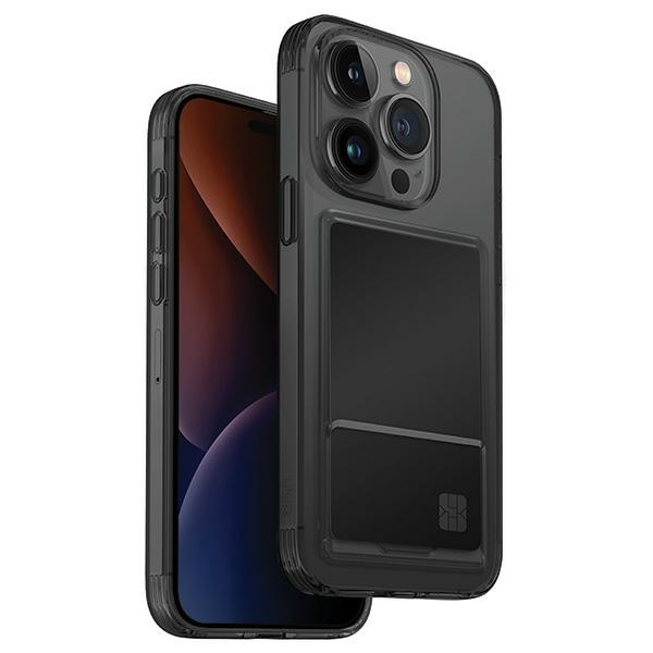 Etui UNIQ etui Air Fender ID iPhone 15 Pro Max 6.7" szary/smoked grey tinted Cardslot Case